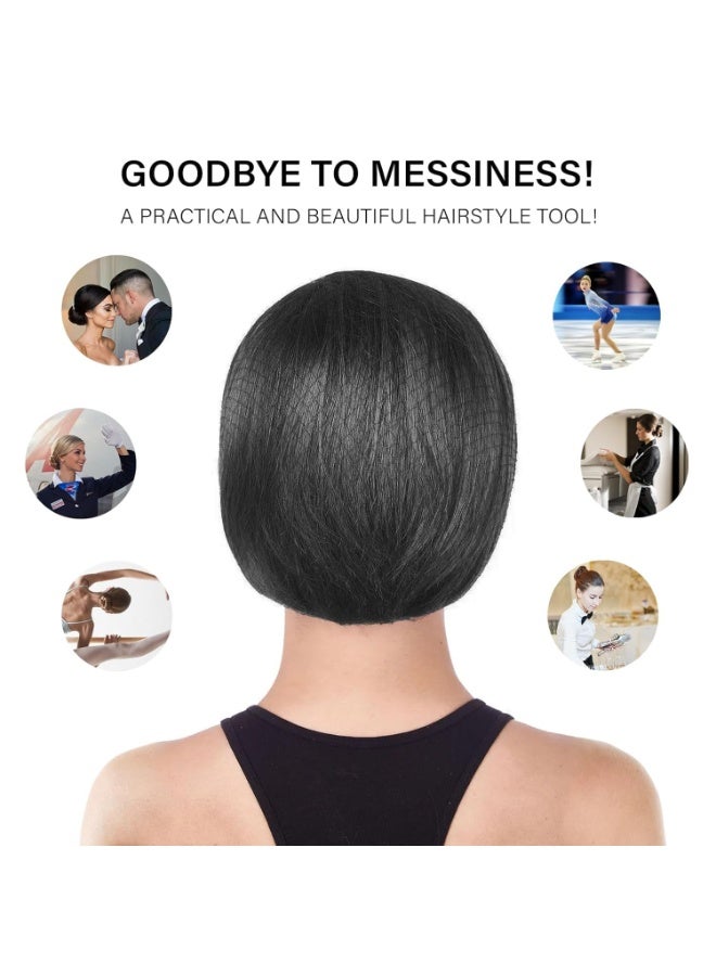 ChicAbode Hair Net Black, 144pcs 20inches Layer by Layer Stacking Comfortable Invisible Long Lasting Elastic Lightweight Honeycomb Nylon Hair Nets, Perfect for Women and Men(144PCS, Black) - Image 5